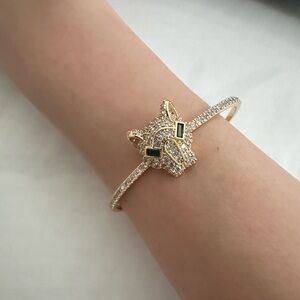 High quality plated Gold Panther Bangle